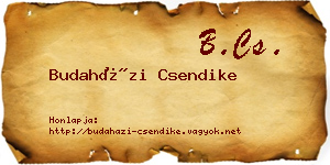 Budaházi Csendike névjegykártya